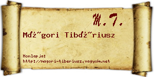 Mágori Tibériusz névjegykártya
